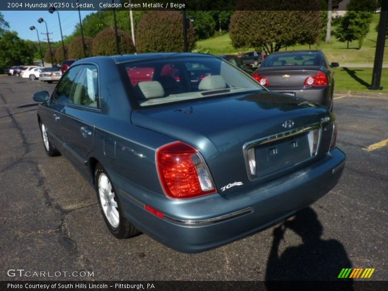 Celadon Green Metallic / Beige 2004 Hyundai XG350 L Sedan