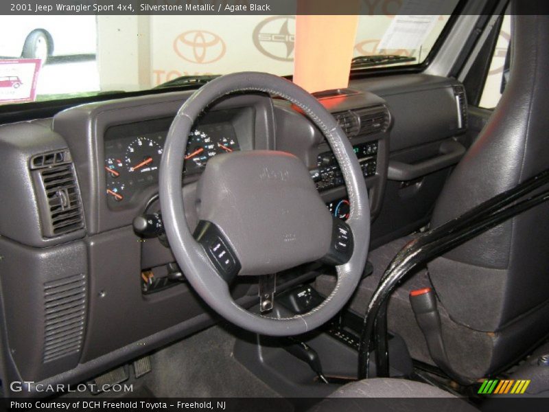 Silverstone Metallic / Agate Black 2001 Jeep Wrangler Sport 4x4