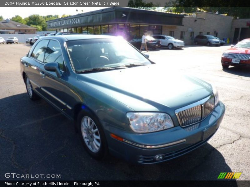 Celadon Green Metallic / Beige 2004 Hyundai XG350 L Sedan