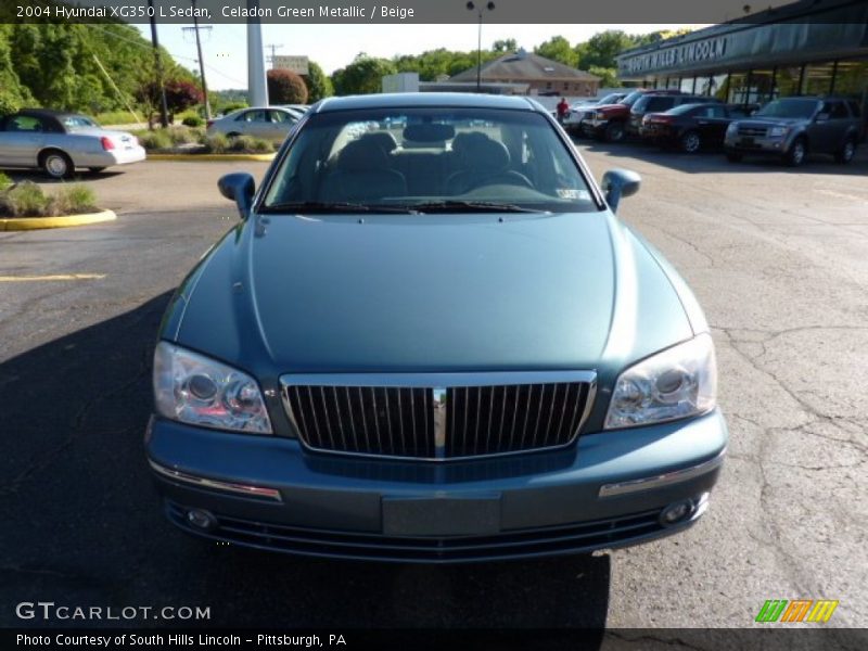 Celadon Green Metallic / Beige 2004 Hyundai XG350 L Sedan