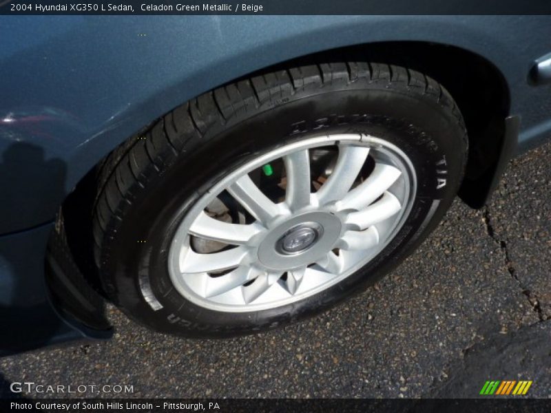 Celadon Green Metallic / Beige 2004 Hyundai XG350 L Sedan