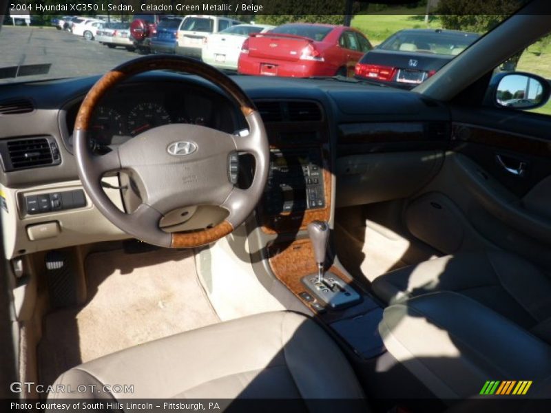 Celadon Green Metallic / Beige 2004 Hyundai XG350 L Sedan