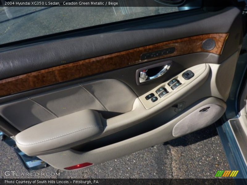 Celadon Green Metallic / Beige 2004 Hyundai XG350 L Sedan