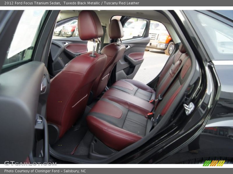 2012 Focus Titanium Sedan Tuscany Red Leather Interior