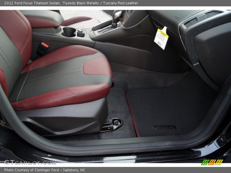  2012 Focus Titanium Sedan Tuscany Red Leather Interior