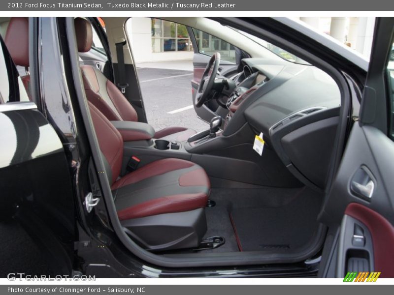  2012 Focus Titanium Sedan Tuscany Red Leather Interior
