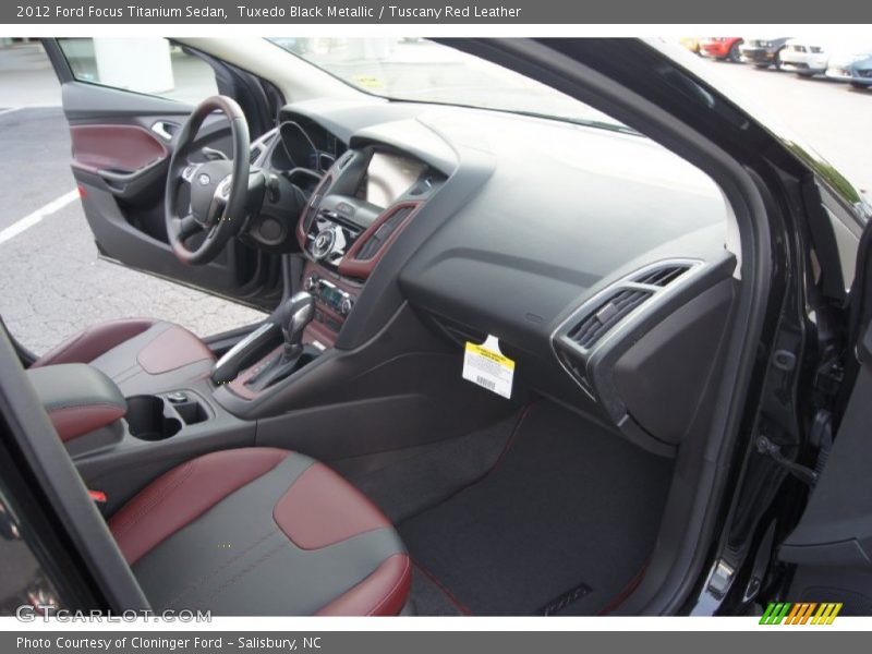  2012 Focus Titanium Sedan Tuscany Red Leather Interior