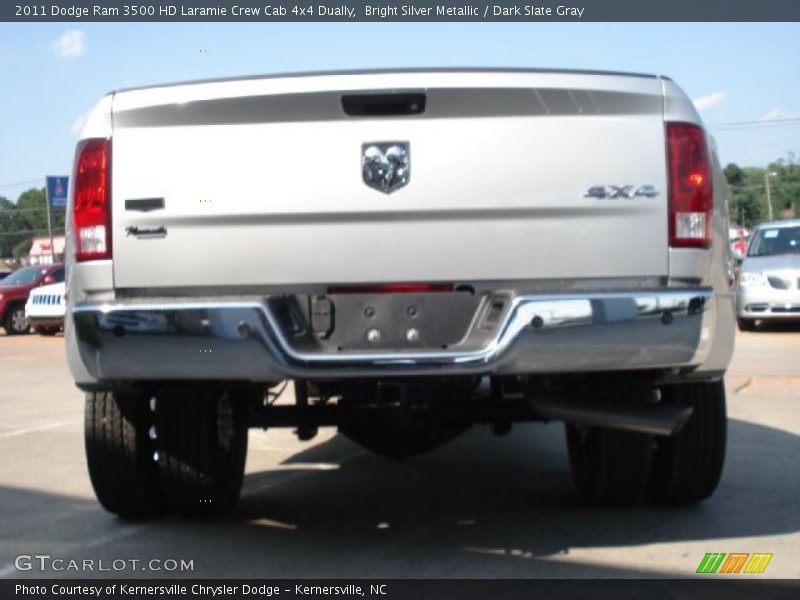 Bright Silver Metallic / Dark Slate Gray 2011 Dodge Ram 3500 HD Laramie Crew Cab 4x4 Dually