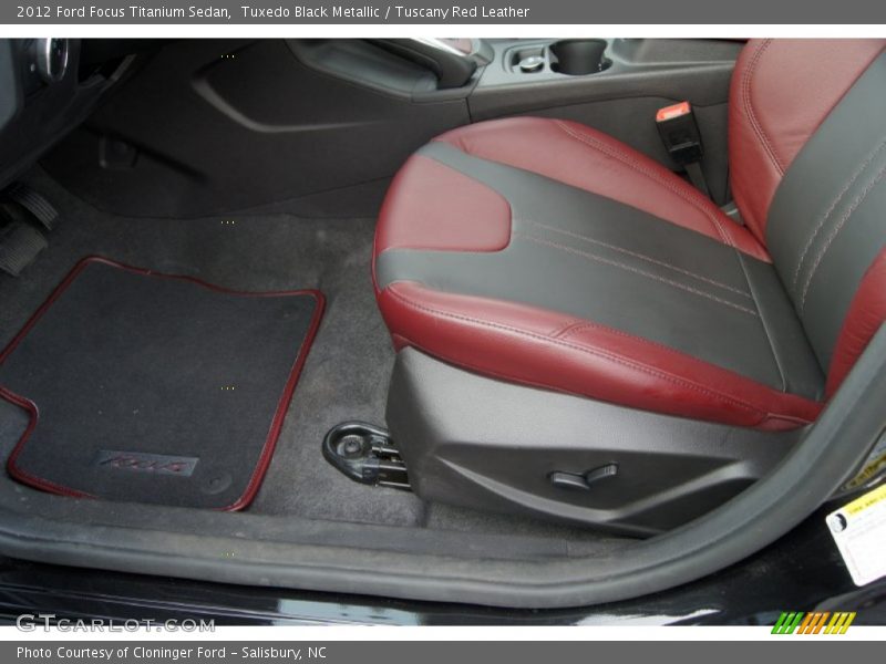  2012 Focus Titanium Sedan Tuscany Red Leather Interior