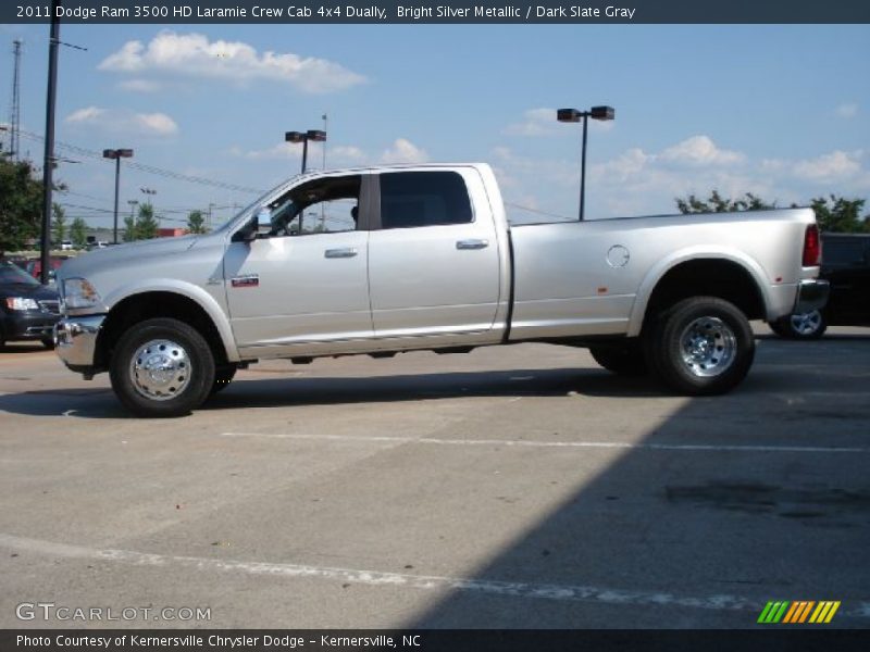 Bright Silver Metallic / Dark Slate Gray 2011 Dodge Ram 3500 HD Laramie Crew Cab 4x4 Dually