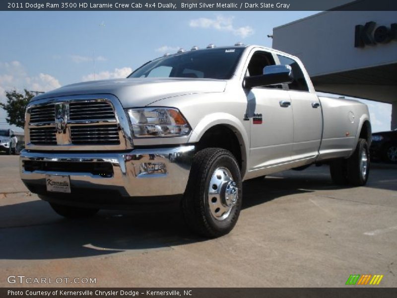 Front 3/4 View of 2011 Ram 3500 HD Laramie Crew Cab 4x4 Dually