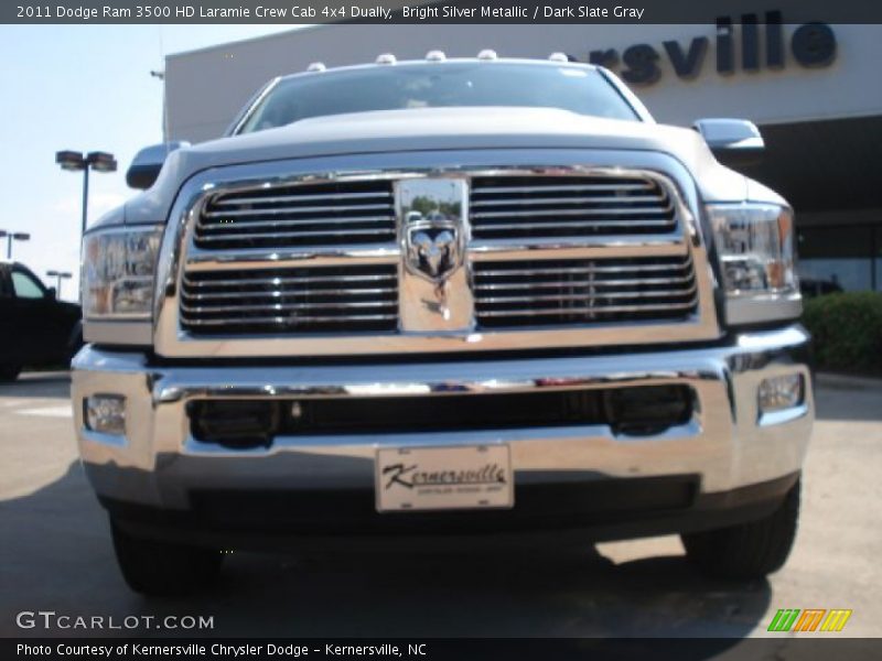 Bright Silver Metallic / Dark Slate Gray 2011 Dodge Ram 3500 HD Laramie Crew Cab 4x4 Dually