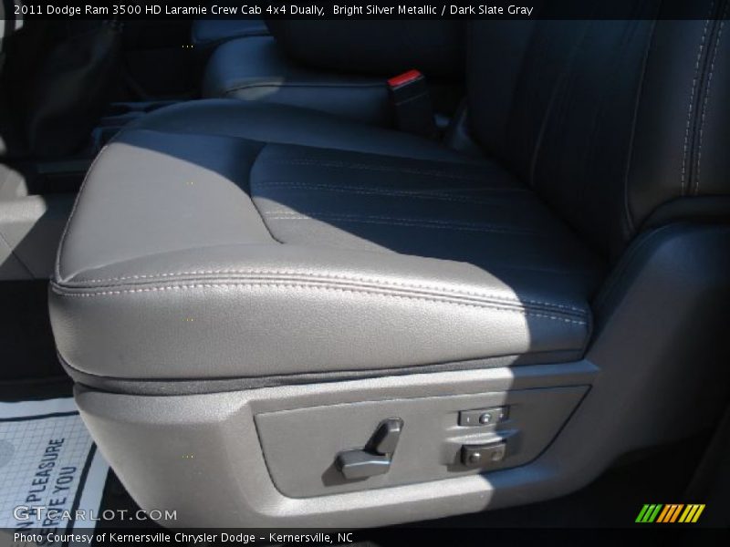Bright Silver Metallic / Dark Slate Gray 2011 Dodge Ram 3500 HD Laramie Crew Cab 4x4 Dually