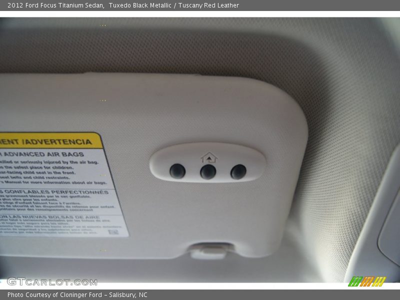 Tuxedo Black Metallic / Tuscany Red Leather 2012 Ford Focus Titanium Sedan