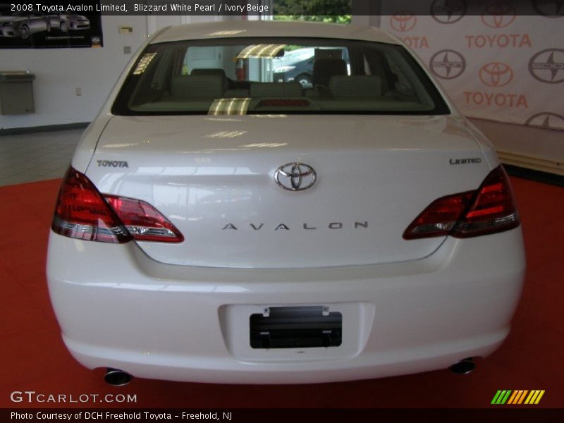 Blizzard White Pearl / Ivory Beige 2008 Toyota Avalon Limited