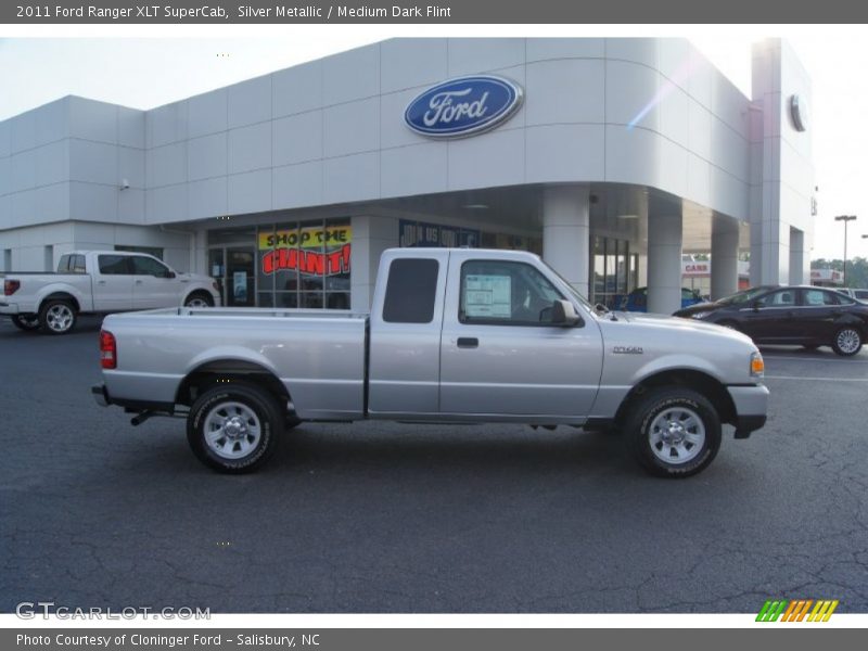 Silver Metallic / Medium Dark Flint 2011 Ford Ranger XLT SuperCab