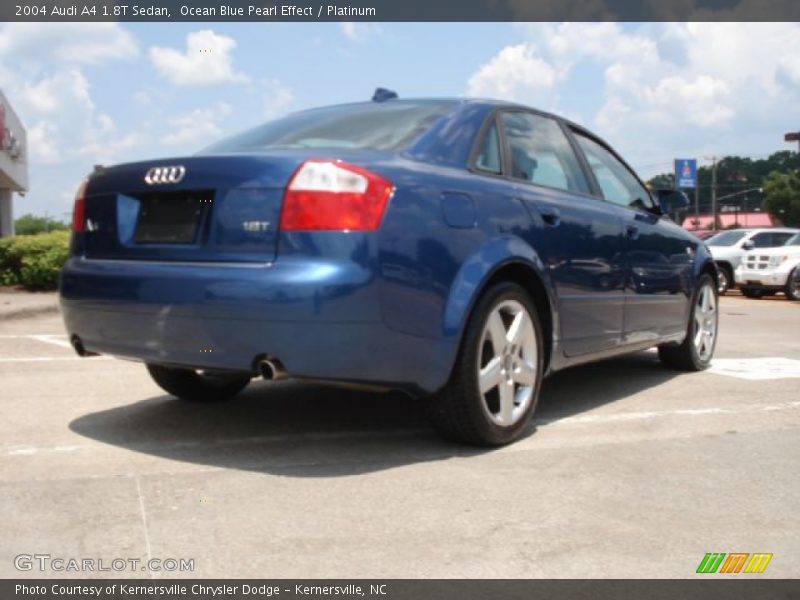 Ocean Blue Pearl Effect / Platinum 2004 Audi A4 1.8T Sedan