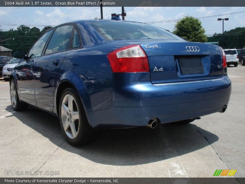 Ocean Blue Pearl Effect / Platinum 2004 Audi A4 1.8T Sedan