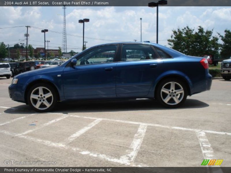 Ocean Blue Pearl Effect / Platinum 2004 Audi A4 1.8T Sedan