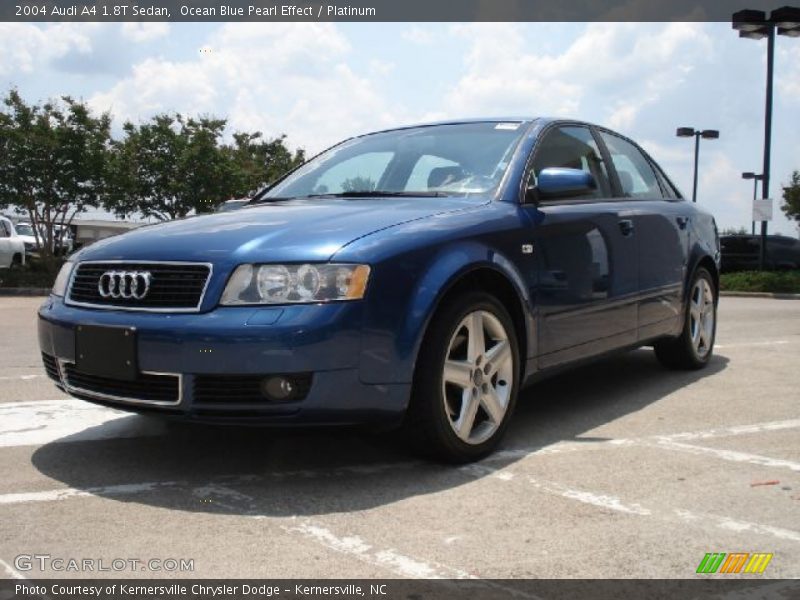 Ocean Blue Pearl Effect / Platinum 2004 Audi A4 1.8T Sedan