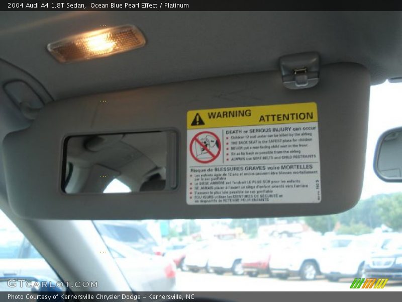 Ocean Blue Pearl Effect / Platinum 2004 Audi A4 1.8T Sedan