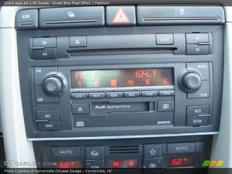 Ocean Blue Pearl Effect / Platinum 2004 Audi A4 1.8T Sedan