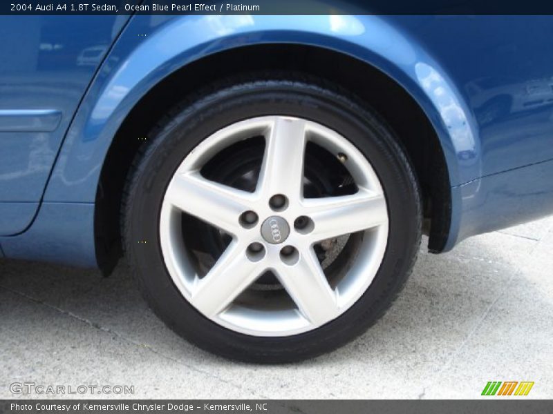 Ocean Blue Pearl Effect / Platinum 2004 Audi A4 1.8T Sedan