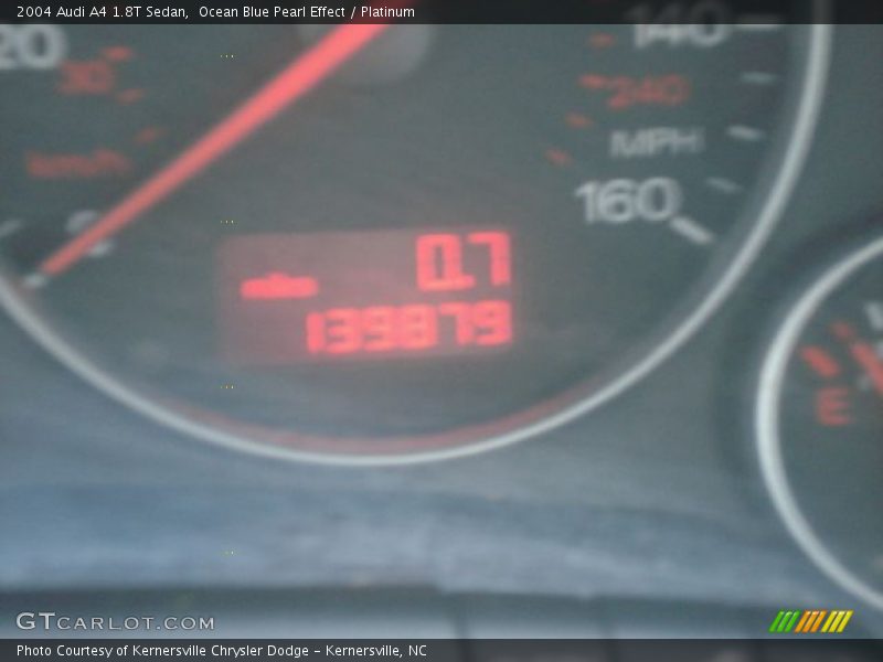 Ocean Blue Pearl Effect / Platinum 2004 Audi A4 1.8T Sedan