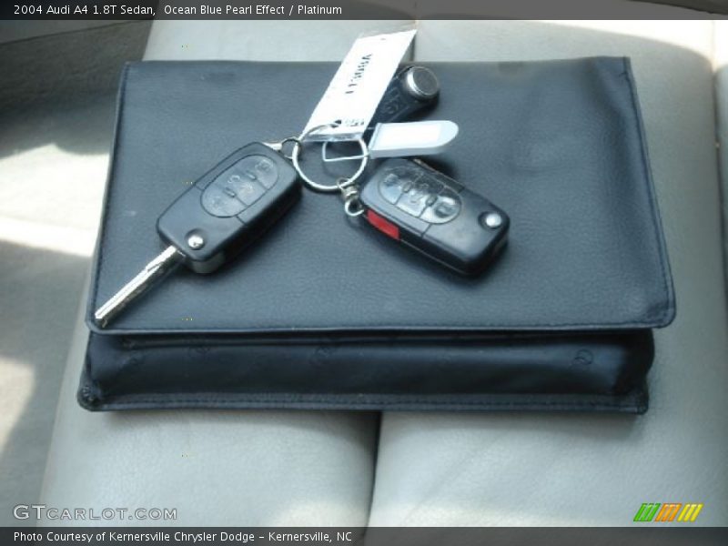 Ocean Blue Pearl Effect / Platinum 2004 Audi A4 1.8T Sedan