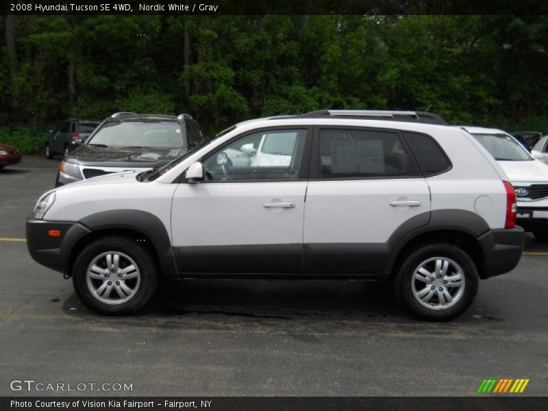 Nordic White / Gray 2008 Hyundai Tucson SE 4WD