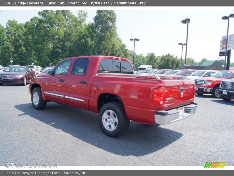 Inferno Red Crystal Pearl / Medium Slate Gray 2006 Dodge Dakota SLT Quad Cab