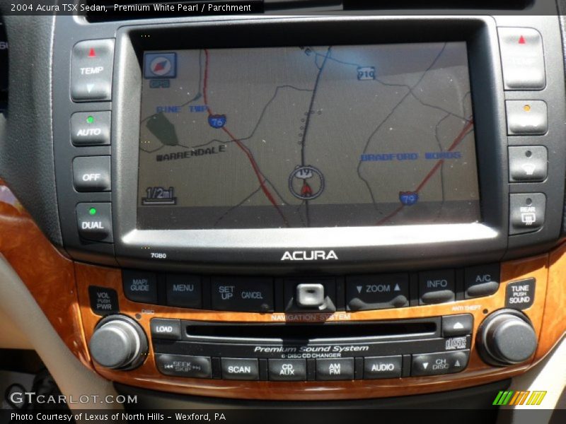 Navigation of 2004 TSX Sedan