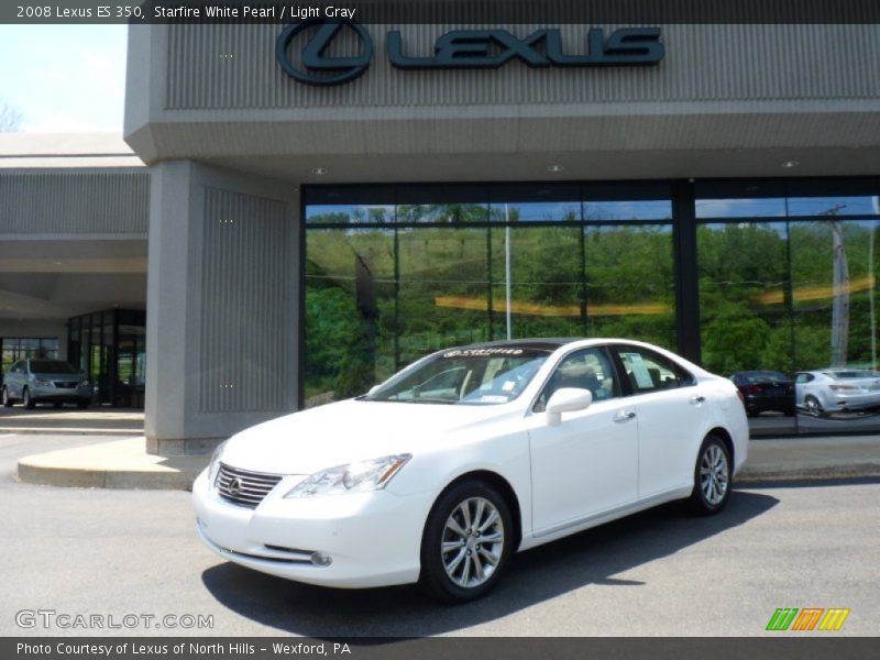 Starfire White Pearl / Light Gray 2008 Lexus ES 350