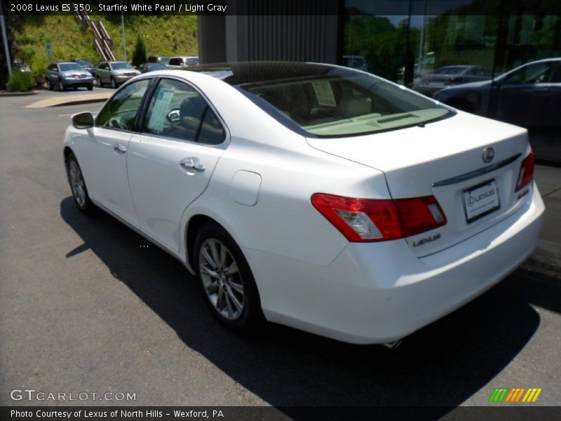 Starfire White Pearl / Light Gray 2008 Lexus ES 350