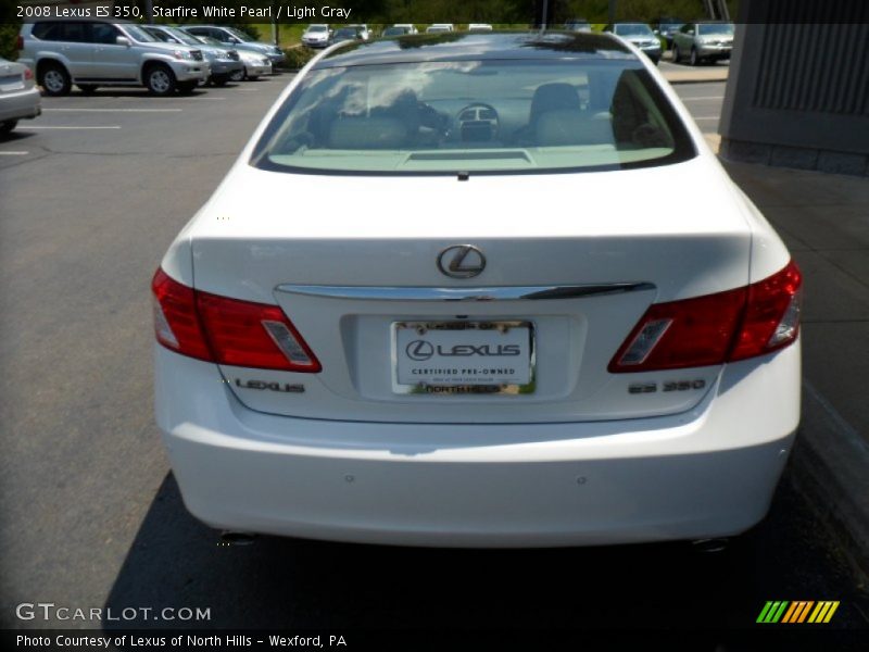 Starfire White Pearl / Light Gray 2008 Lexus ES 350
