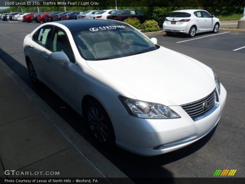 Starfire White Pearl / Light Gray 2008 Lexus ES 350