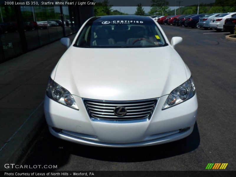 Starfire White Pearl / Light Gray 2008 Lexus ES 350