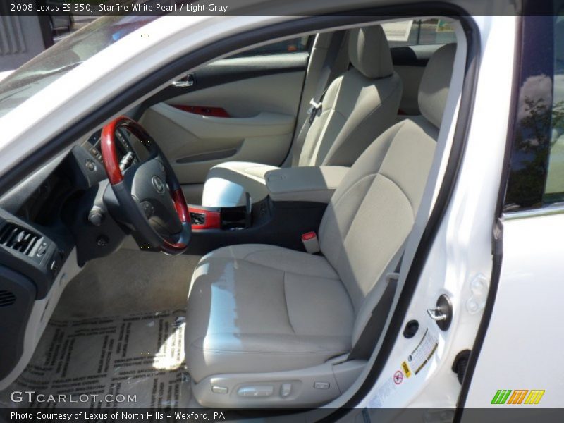 Starfire White Pearl / Light Gray 2008 Lexus ES 350