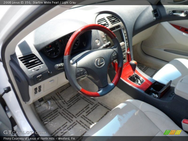 Starfire White Pearl / Light Gray 2008 Lexus ES 350