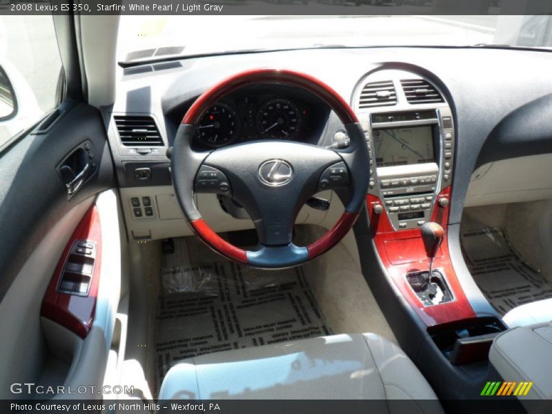 Starfire White Pearl / Light Gray 2008 Lexus ES 350