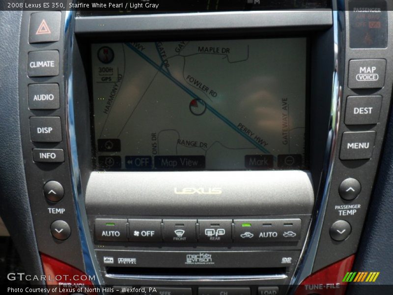 Starfire White Pearl / Light Gray 2008 Lexus ES 350