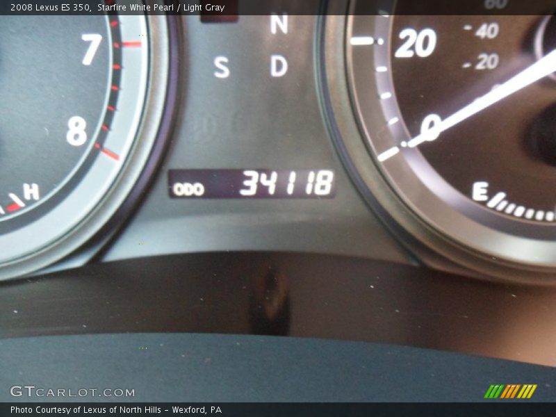 Starfire White Pearl / Light Gray 2008 Lexus ES 350