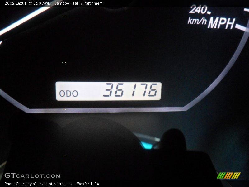 Bamboo Pearl / Parchment 2009 Lexus RX 350 AWD