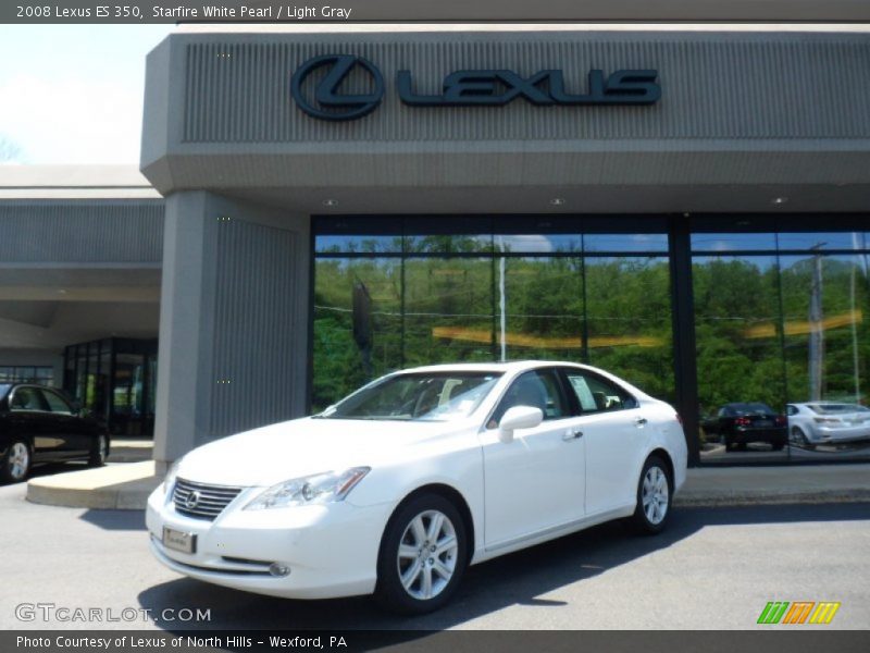 Starfire White Pearl / Light Gray 2008 Lexus ES 350