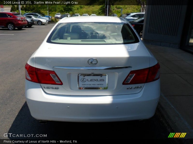 Starfire White Pearl / Light Gray 2008 Lexus ES 350