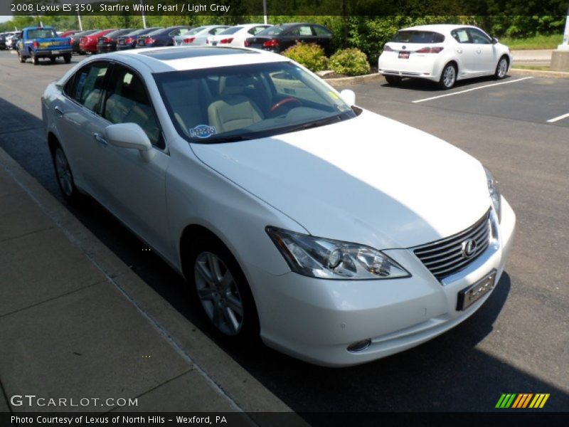 Starfire White Pearl / Light Gray 2008 Lexus ES 350