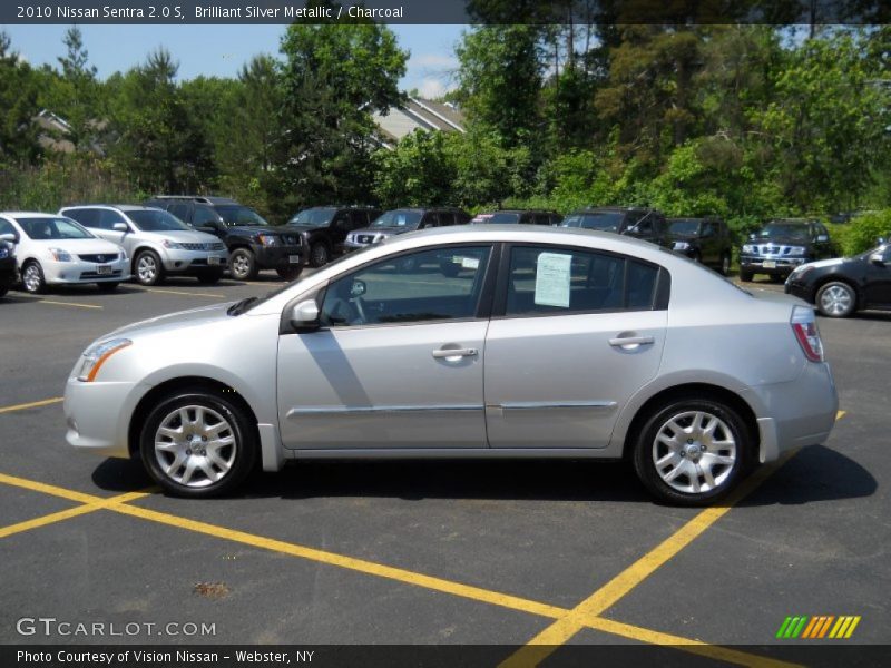 Brilliant Silver Metallic / Charcoal 2010 Nissan Sentra 2.0 S