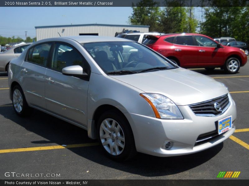 Brilliant Silver Metallic / Charcoal 2010 Nissan Sentra 2.0 S