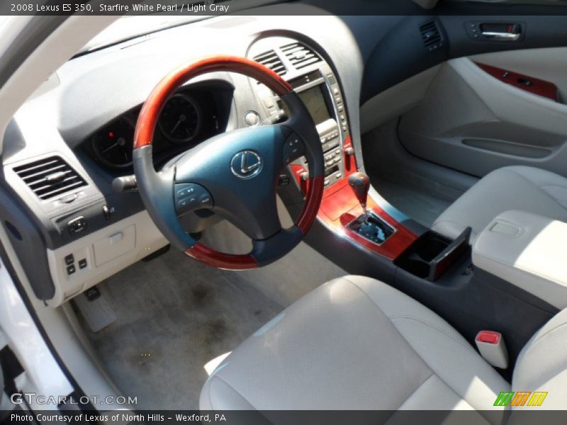 Starfire White Pearl / Light Gray 2008 Lexus ES 350