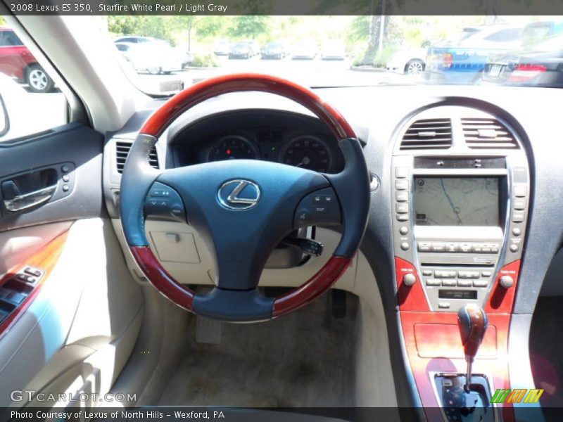 Starfire White Pearl / Light Gray 2008 Lexus ES 350